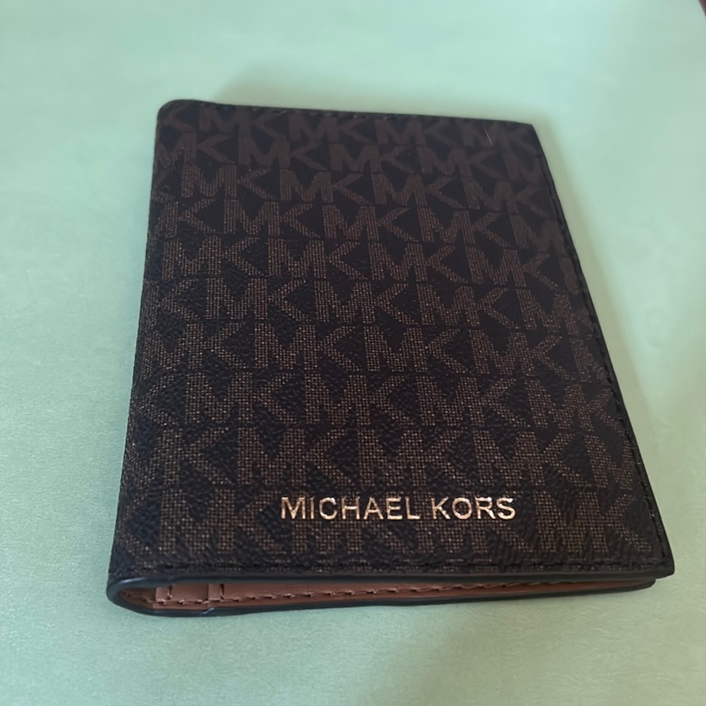 Michael Kors leather passport holder